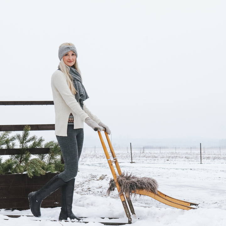 Varma leggings i alpackaull